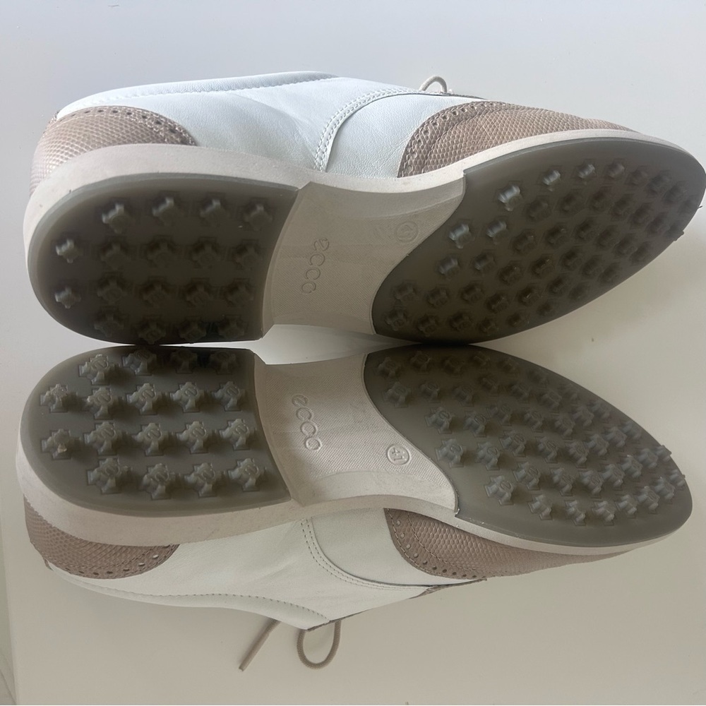 Ecco Women’s Golf Oxford Tan and White Size 41 (10) - Picture 5 of 6